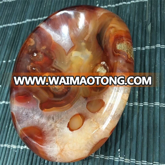 Wholesale carved and polished natural red agate ashtray and ink slab