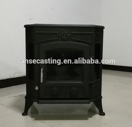 New deisgn cast iron burner stove, cast iron wood burning stove BSC335-1