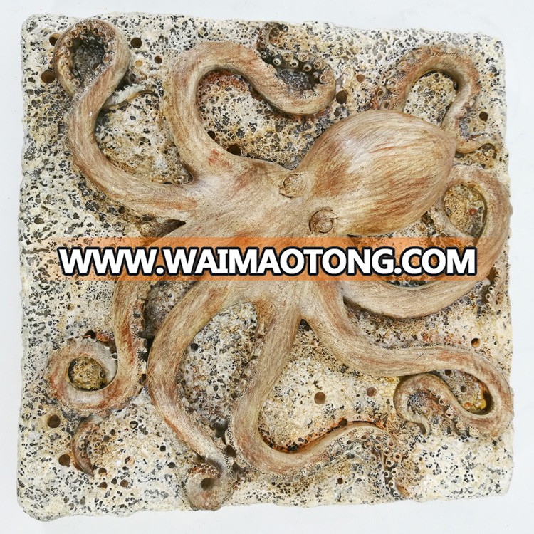 Polyresin handicraft 3d board wall decoration with light