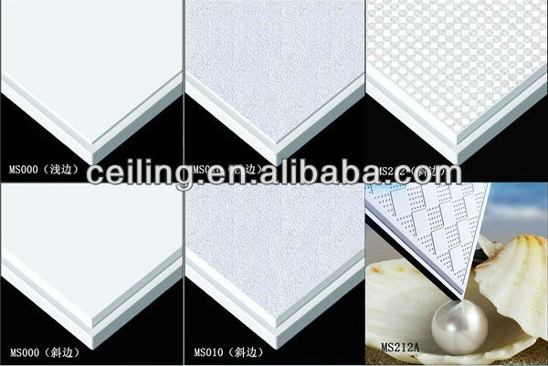 MS Sound- absorption Acoustic 60*60 gypsum ceiling tiles prices gypsum board