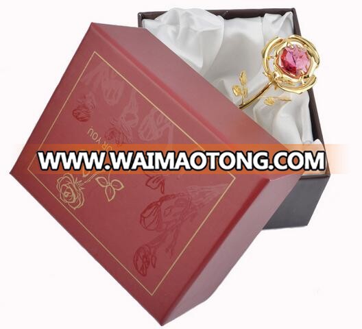 Valentine day gift for wife/ 24k gold rose