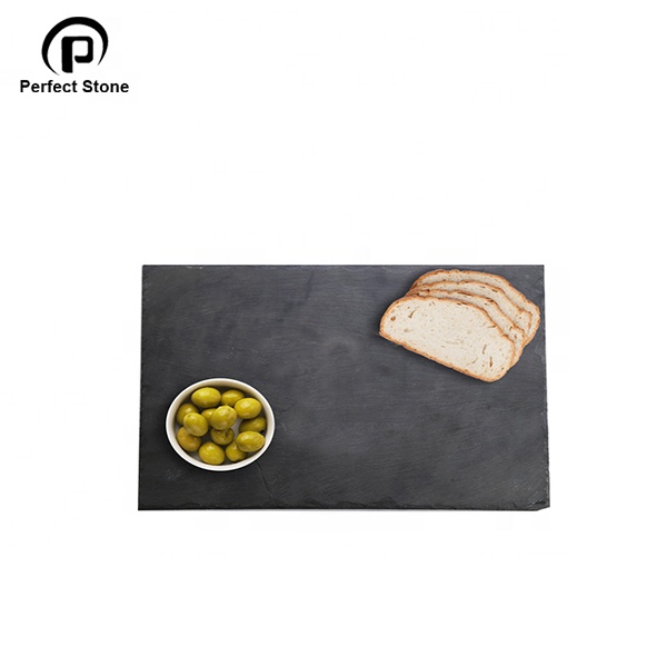 Wholesale Hot Sale slate dinner plate and knife, slate cheese board