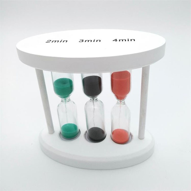 3 IN 1 BALCK WOODEN SAND TIMER