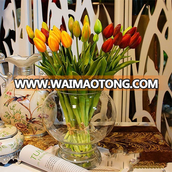 Hot sale real touch artificial tulip bouquet for home decoration