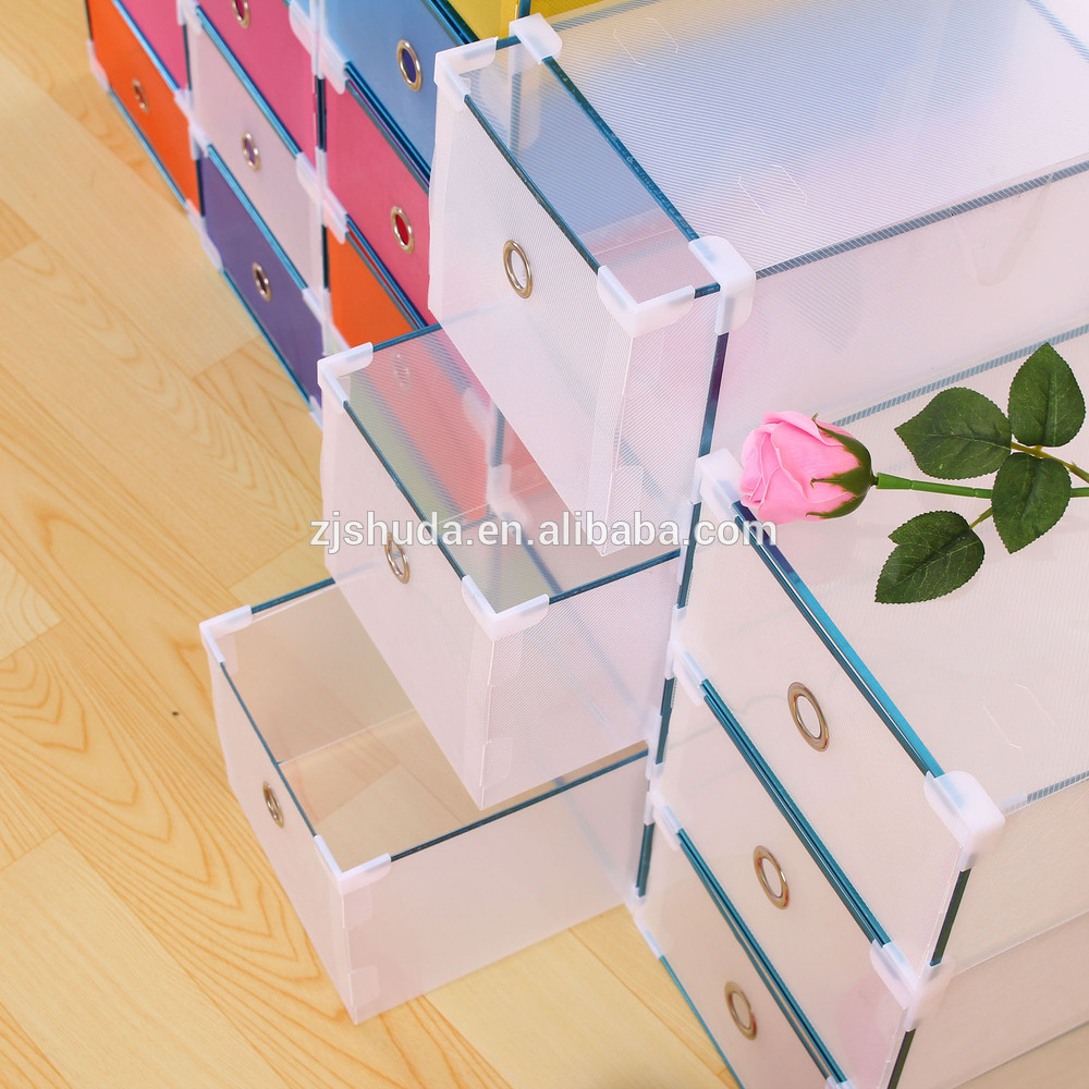 Plastic shoe box/transparent shoe box/clear drawer shoe box for short boot