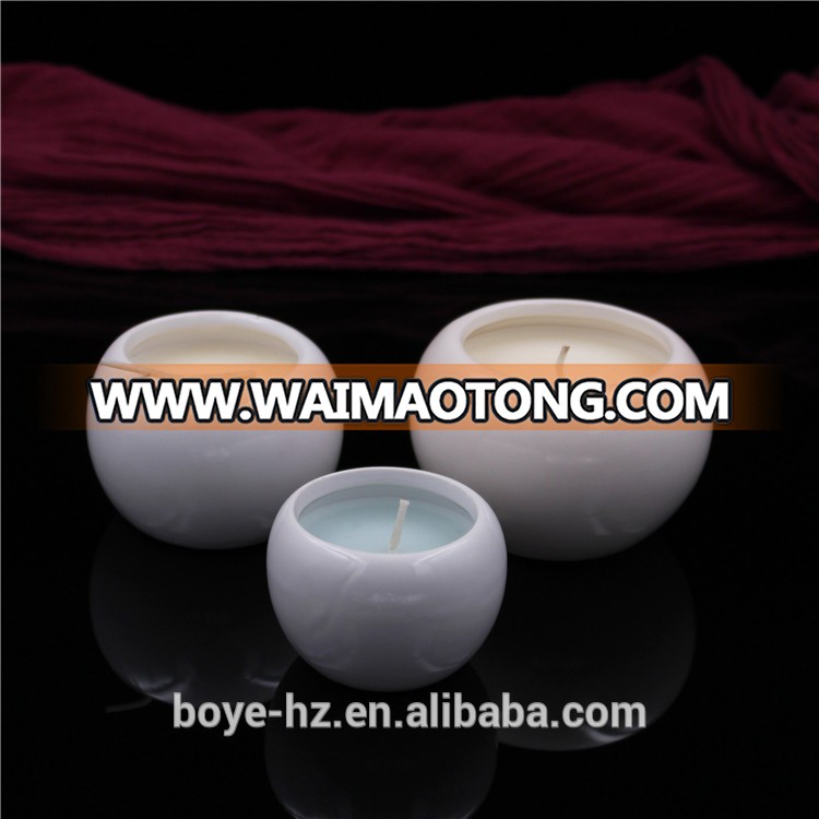 natural soy ceramic custom scented candle