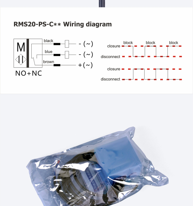 Hot cake magnetic switch sensor for elevator parts RMS20-PS-C60