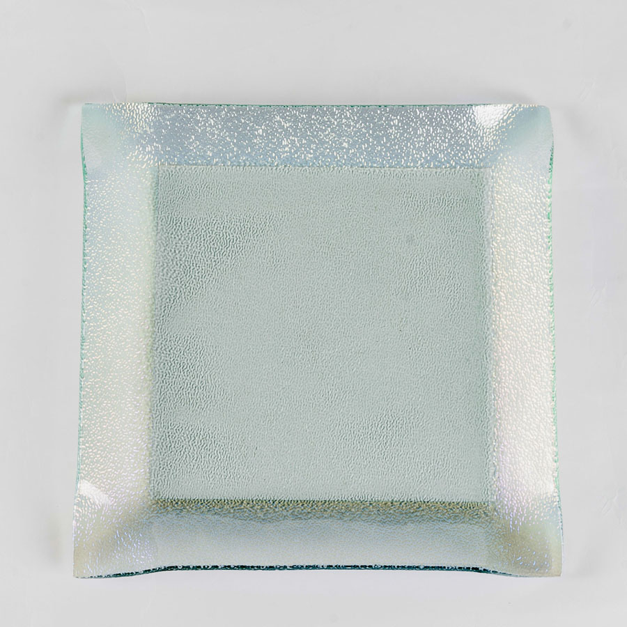 plating multi color square glass plate