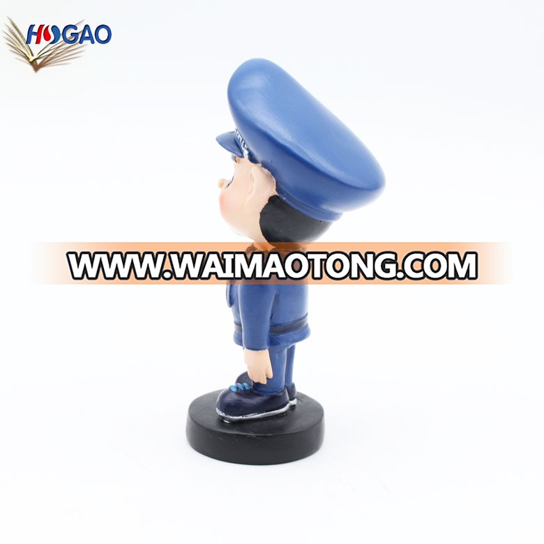 2019 OEM handmade resin police man bobble head