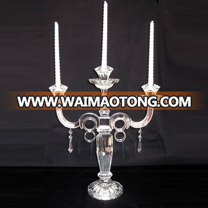 3 Arms Candelabra for Wedding Centerpieces Decoration crystal Candelabra