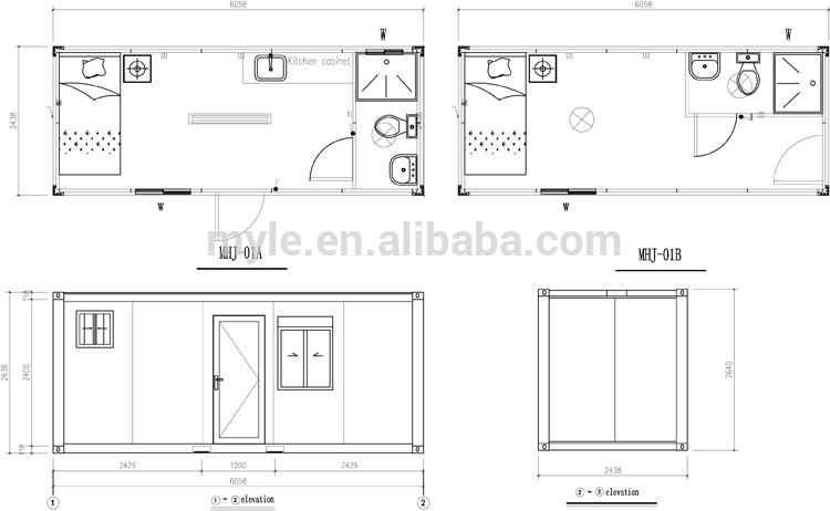 Africa detachable flat pack container house