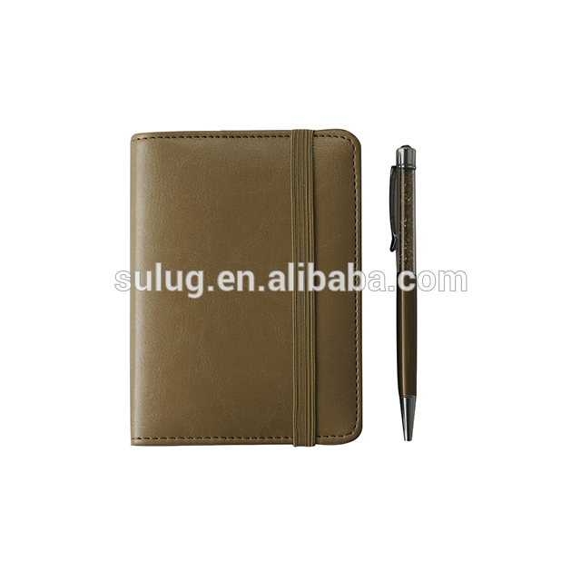 Custom Design hard Leather Journal Travel Planner Diary