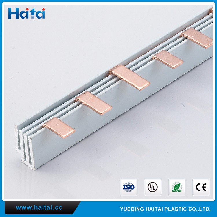 Haitai Free Samples Copper Busbar Pin Type 3P MCB Conductor Busbar