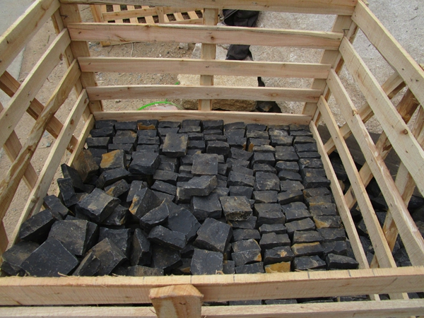 Natural Split Black Basalt Cobblestone