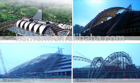 tent and awning fabric membrane structure natatorium PVDF PTFE material