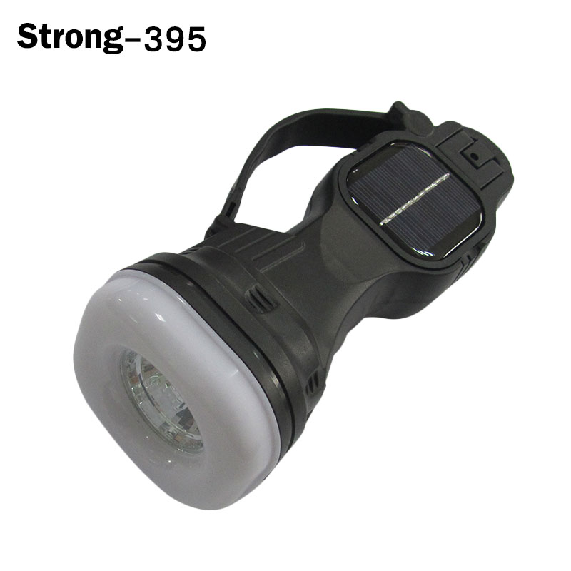 solar power  plastic led camping Flashlight