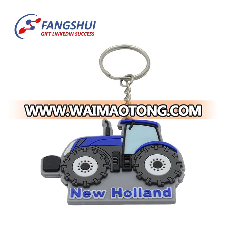 China manufacturer custom logo pvc rubber trailer trunk keychain