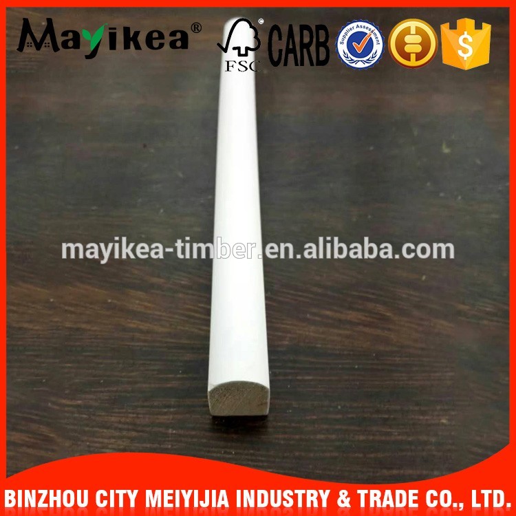 Chinese high quality home decorative white primed MDF wood moulding