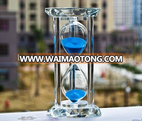 15 Min Colorful Handmade Crystal Hour Glass Crafts wedding souvenirs from China