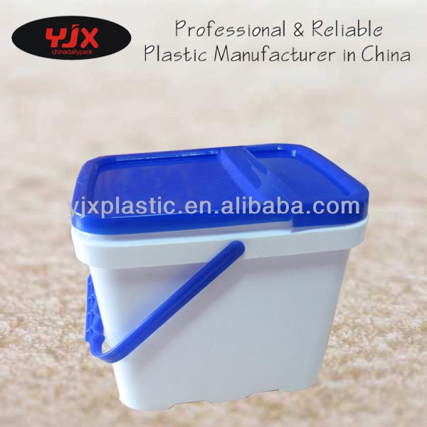 PP plastic square buckets with handle