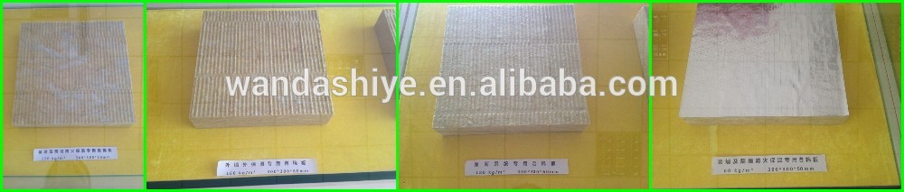 Rock wool board laminated alum foil cover