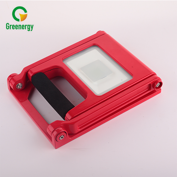 Hight quality red & black color 20w rechargeable foldable led flood light