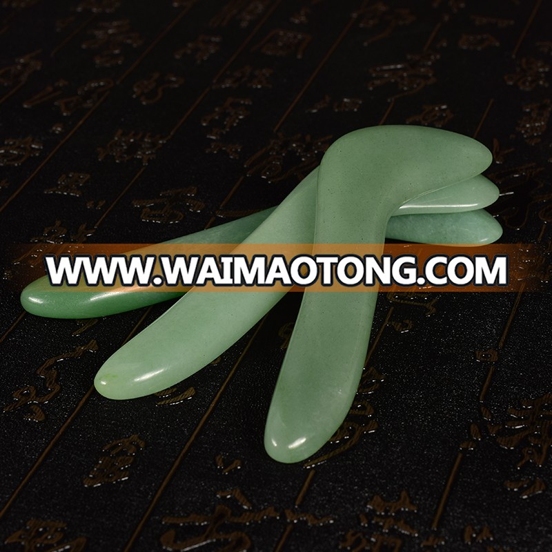 Hot wholesale natural Green Aventurine EYES massager Gua Sha Tool for sale. Hot sell massager Tool.