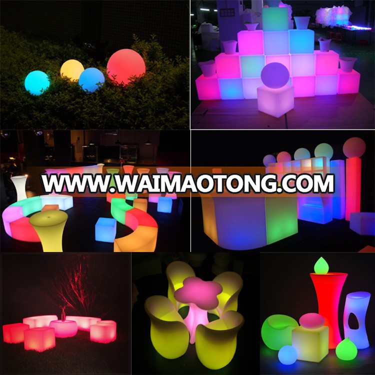 16 colors changing Plastic Battery Operated Led high Flower Pots illuminated for Garden