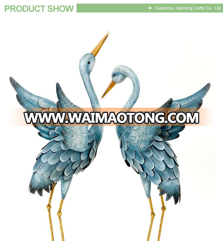 Wholesale Garden Lawn Decoration Resin Blue Heron Bird Sculpture