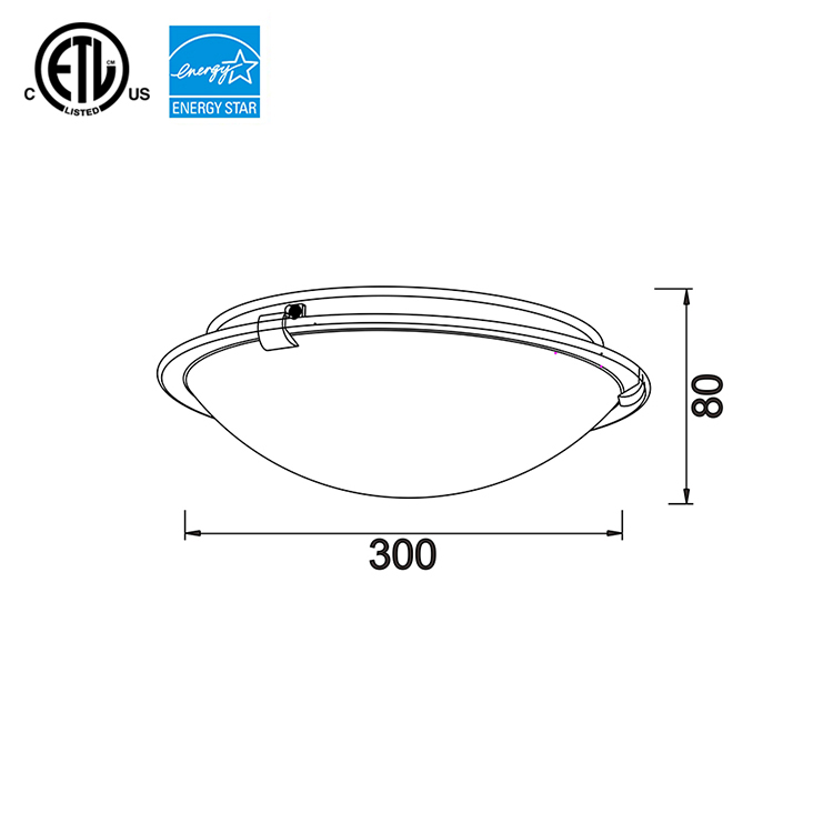 Easy installation 80CRI LED ceiling light 20W surface mounted