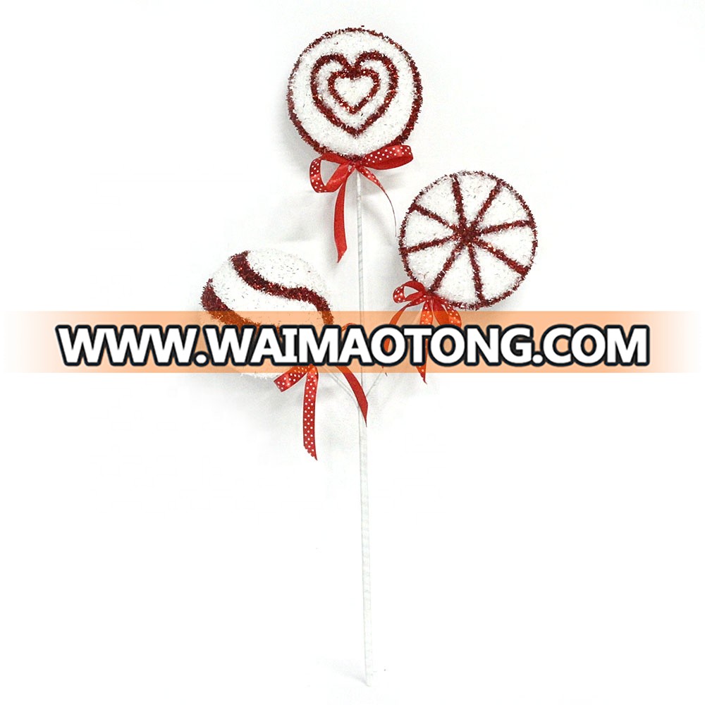 Decorative artificial plastic candy swirl lollipops for home decor