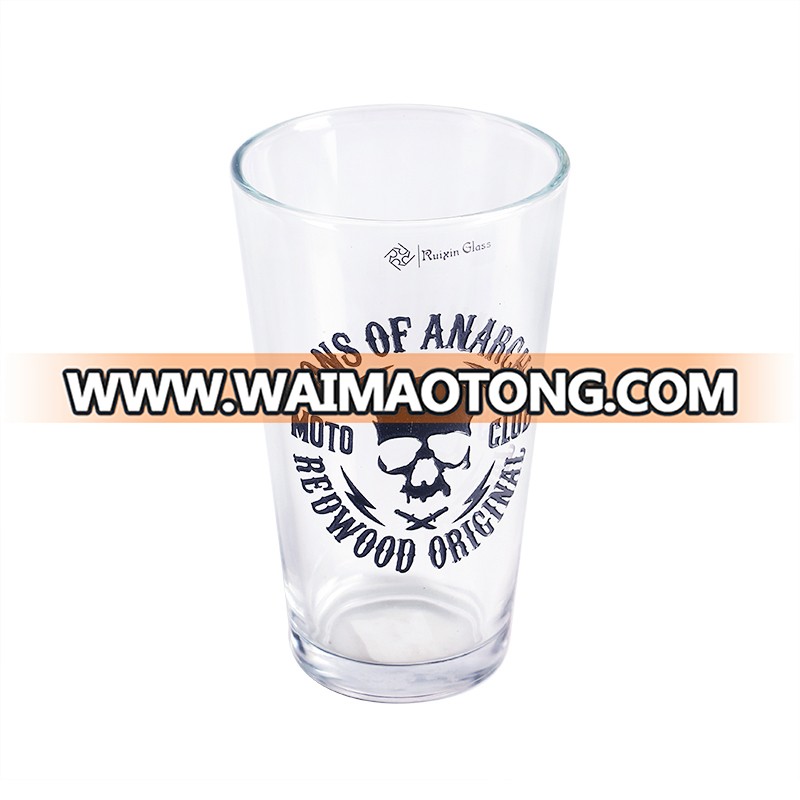 Custom Print Logo Beer Glass