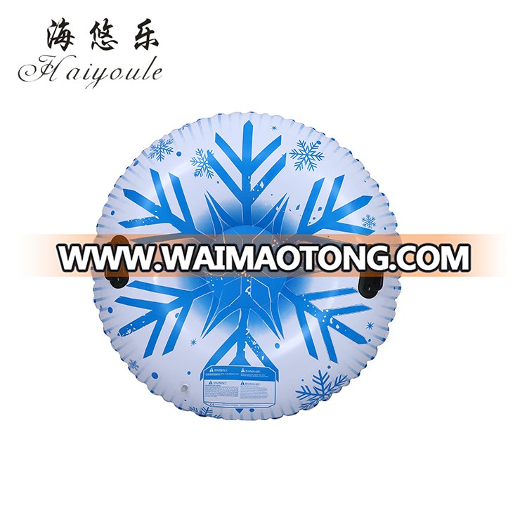 Custom logo printed PVC inflatable round snow tube