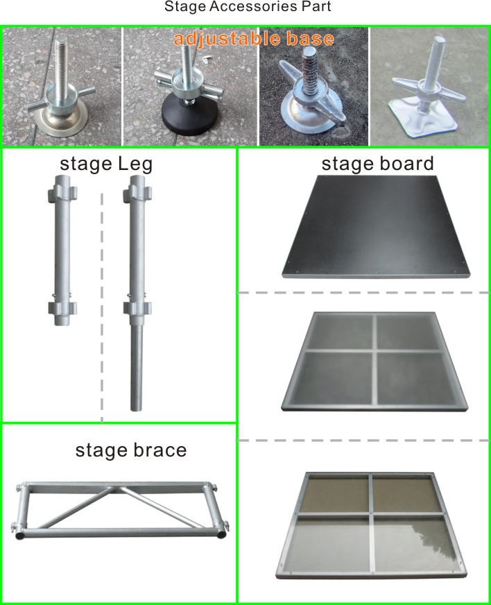 Big sale aluminum 1.22x2.44m with 1m high portable stage