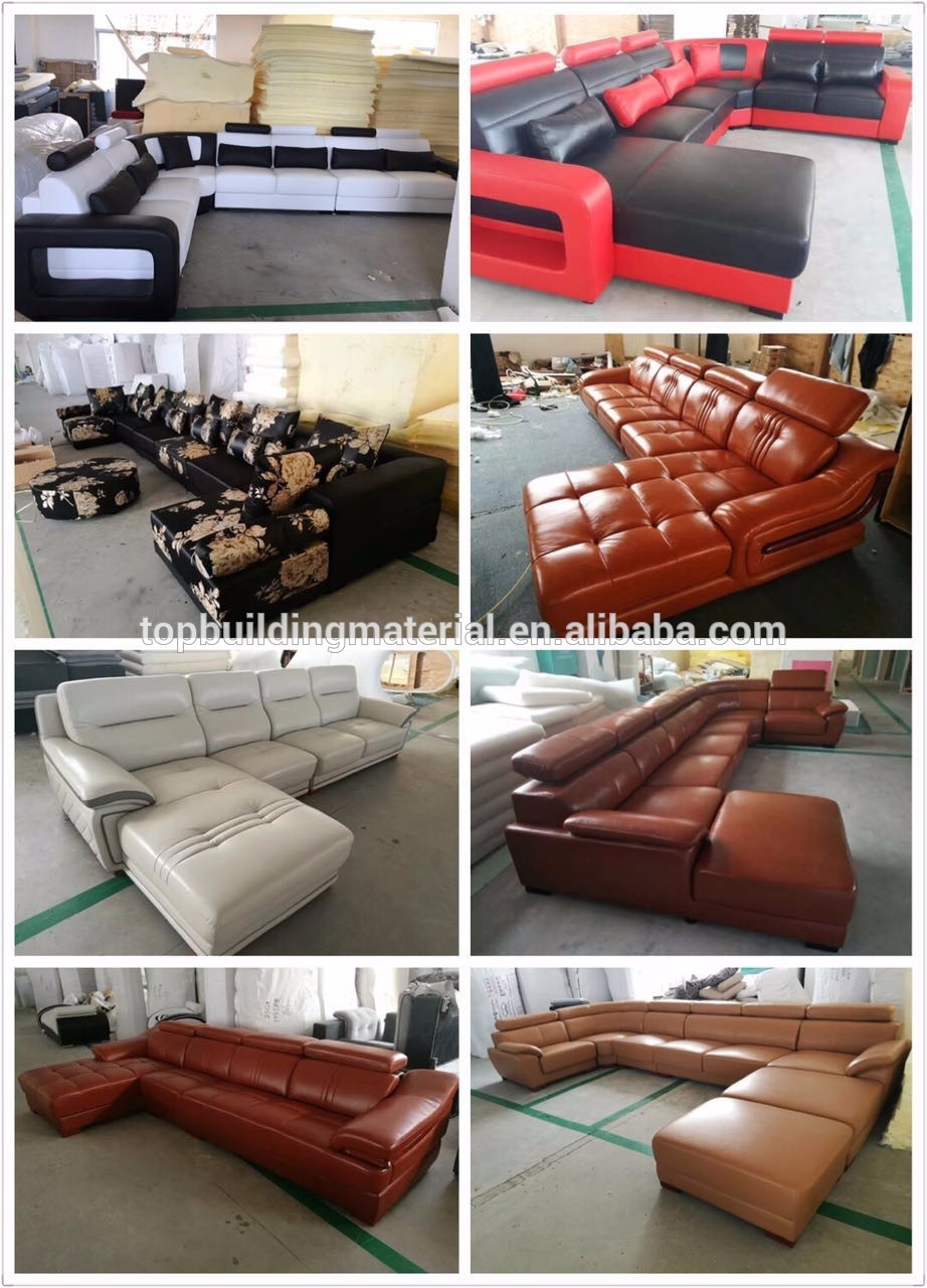 Corner beige lounge sofa furniture recliner genuine leather sofa sale