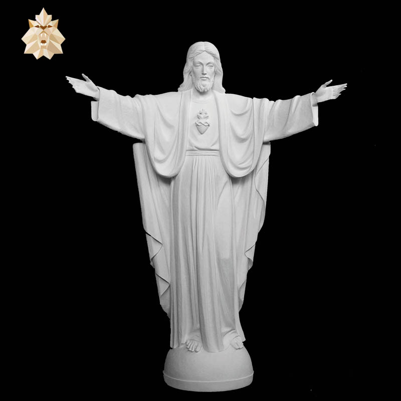 White Marble Jesus Christ Sculpture Carving NTBA-004