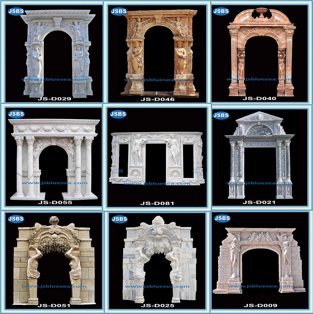 wholesale price custom design hand carved natural stone doorway for sale