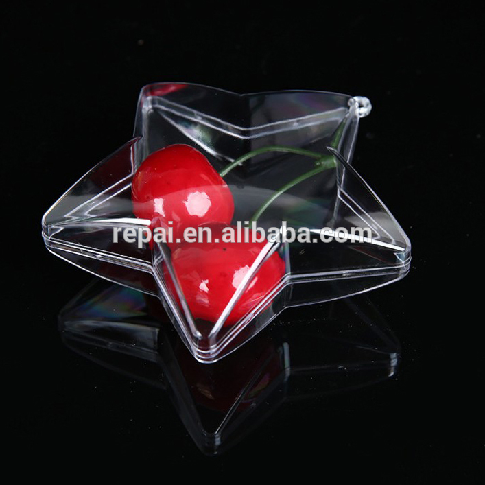 Supply plastic star shaped acrylic box for decoration plastic candy box