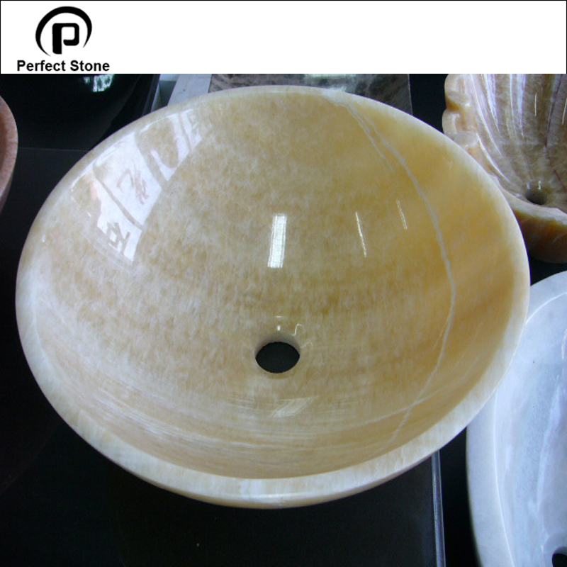 Natural  onyx stone sink wash basin polished sale low price