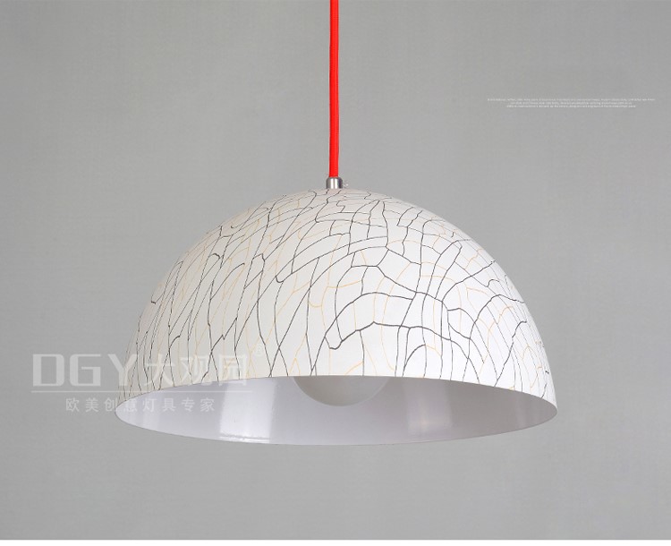 Home Living Room Semicircle Orange Color Nordic Minimalist Wood Grain Hanging Pendant Light