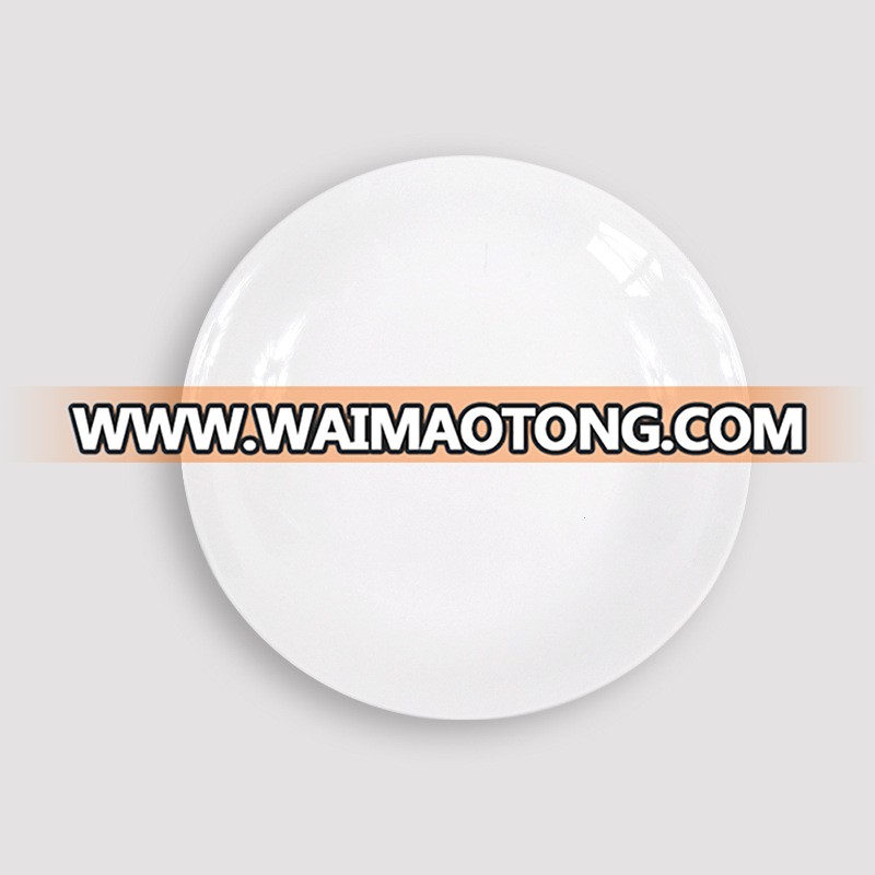 white ceramic plate/round dinner plate/cheap AB grade plates dishes