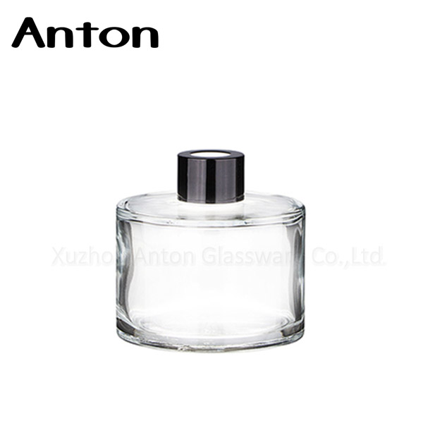 100 ml square aroma glass bottle with swan accessories and aluminum ring