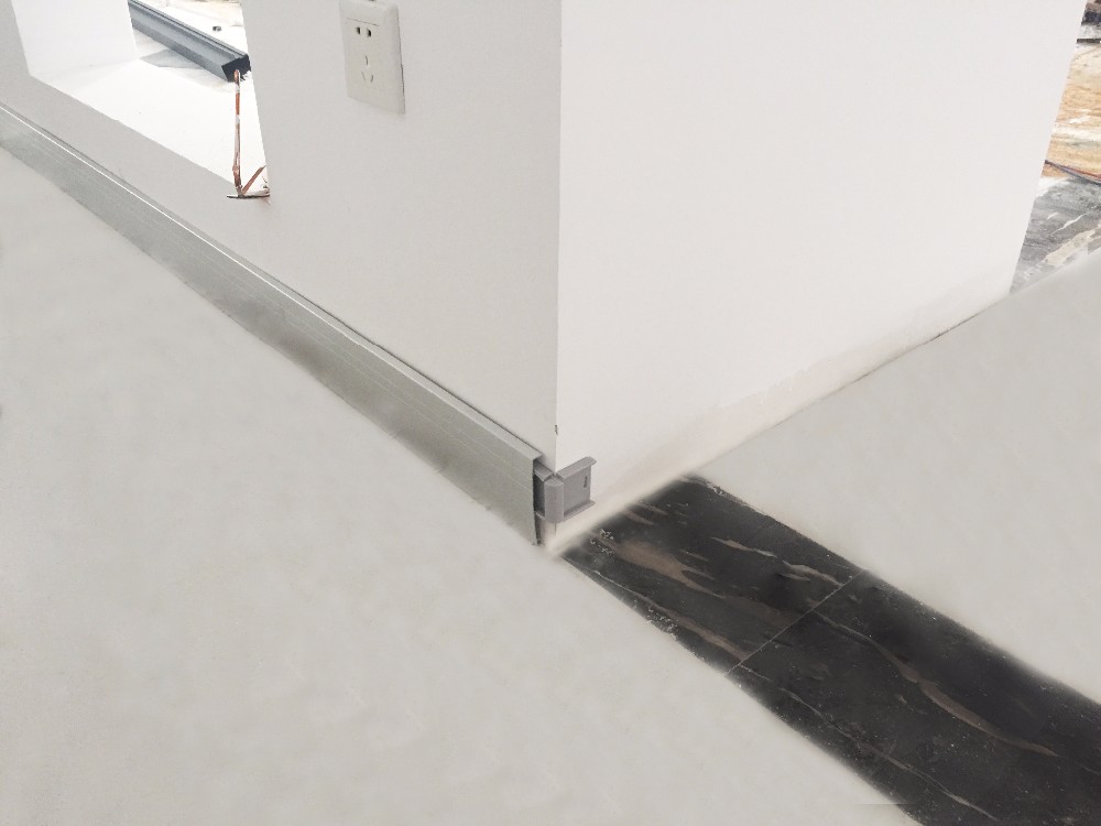 Protective floor edge aluminum profile flexible skirting board