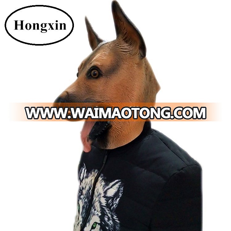 Wholesale Rubber Horror Scary animal Mask Cool Wolf Dog Mask Adult Size