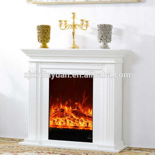 European simplified white decorating cabinet living room electric fireplace