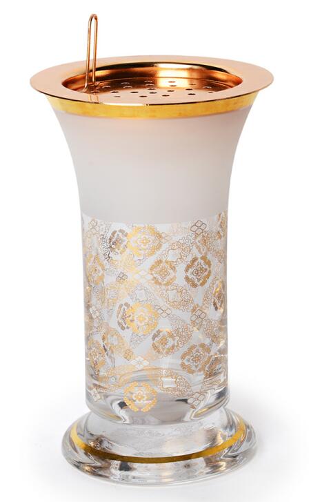 China Manufacture of Eco-friendly Handmade Tea Cup Sets  and White Glass with Real Gold of Arabic Tea Cup Set