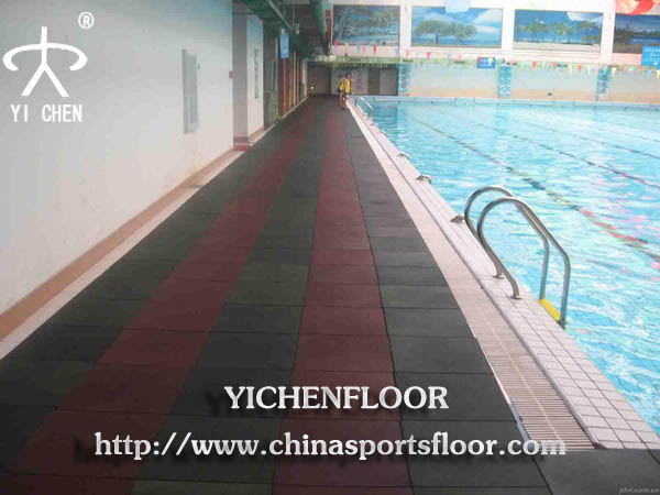 Colorful skid resistance rubber flooring for futsal court