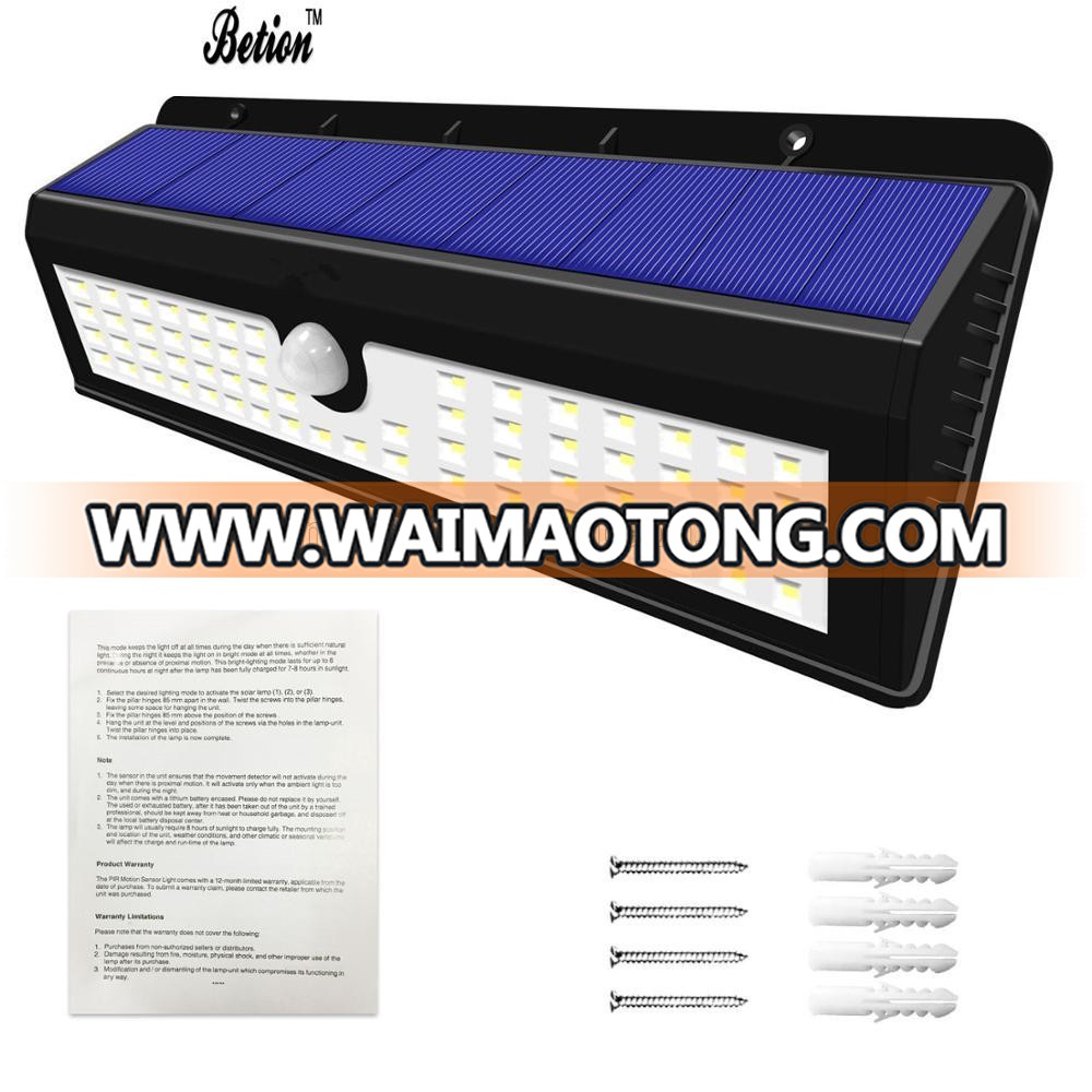 Solar Power Sensor Wall Light 62 LED Super Bright Wireless Security Outdoor Lamp 44LED 62LED solar sensor light