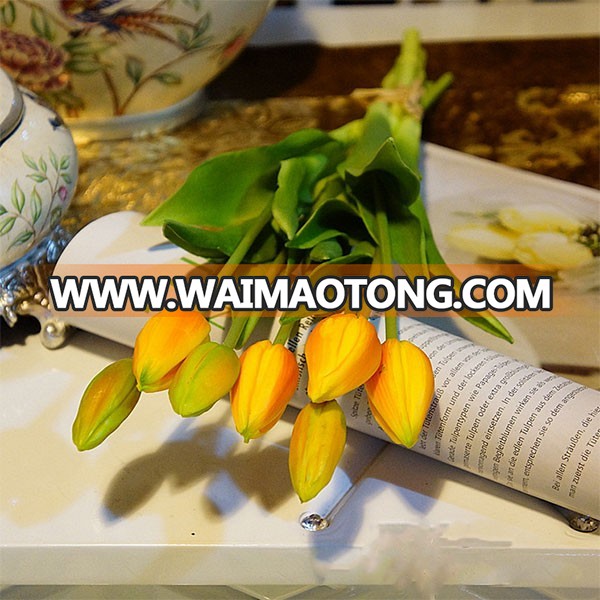 Hot sale real touch artificial tulip bouquet for home decoration