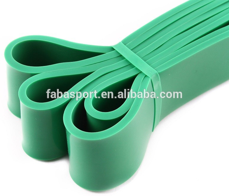 Green color high quality resistance power strength bands fitness equipment for wholesale